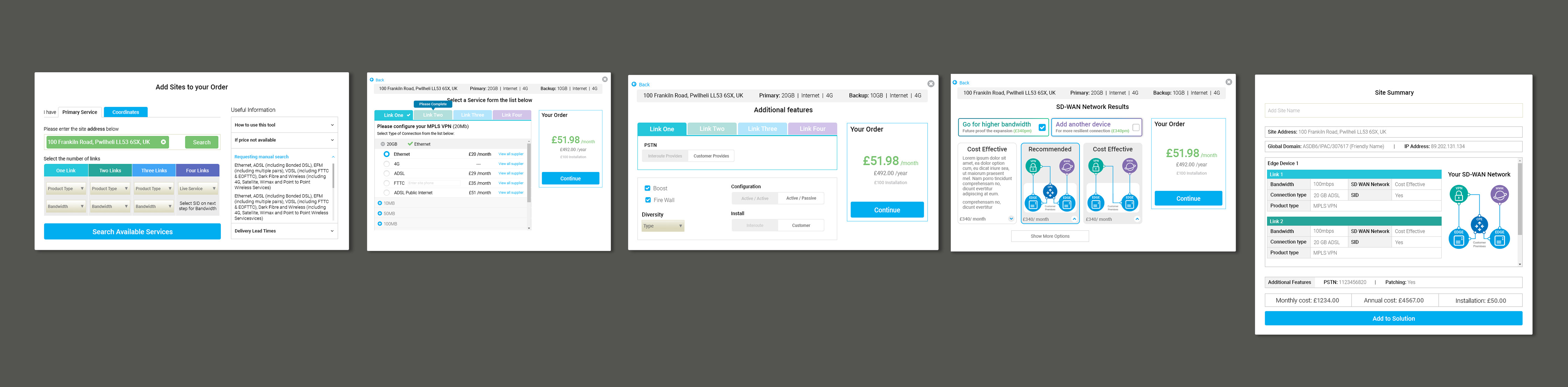 Final UI: Interoute Edge SD-WAN portal